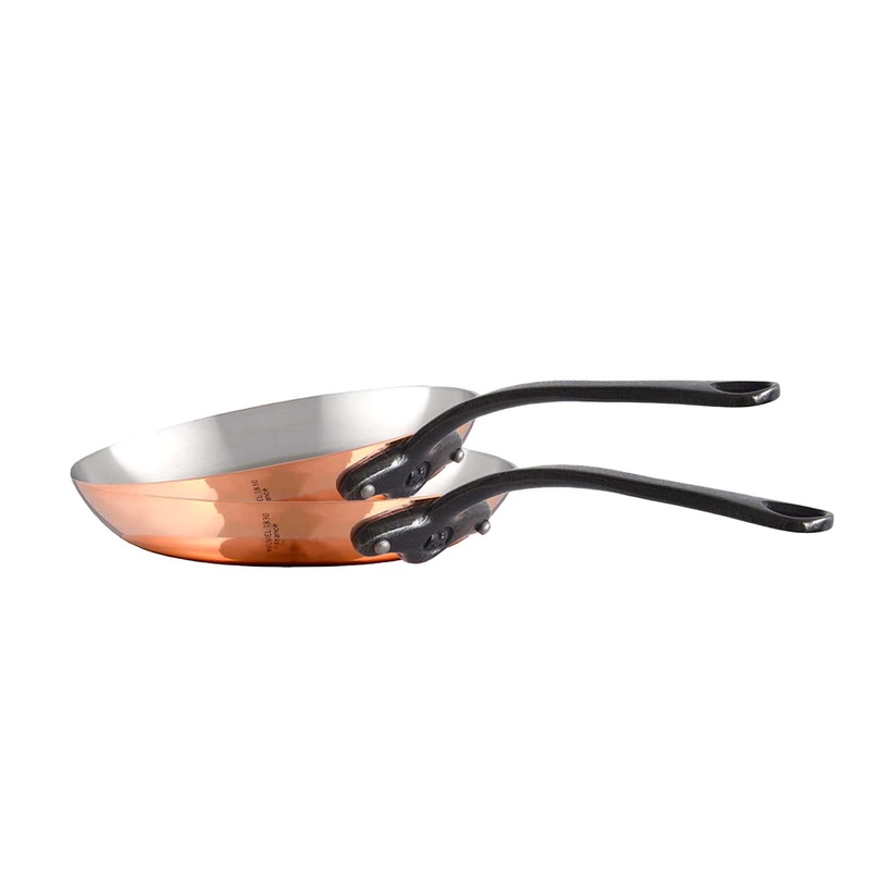 Mauviel M’Heritage M’200 CI 2-Piece Frying Pan Set With Cast Iron Handles