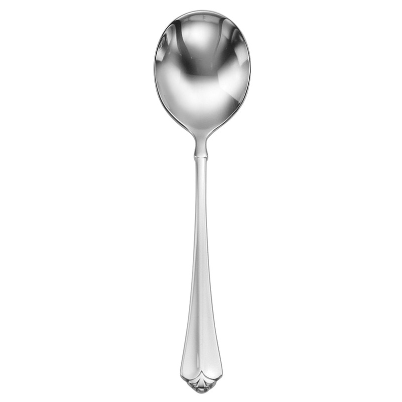 Oneida 2273SRBF Juilliard 6 3/4″ 18/10 Stainless Steel Extra Heavy Weight Soup Spoon – 12/Pack