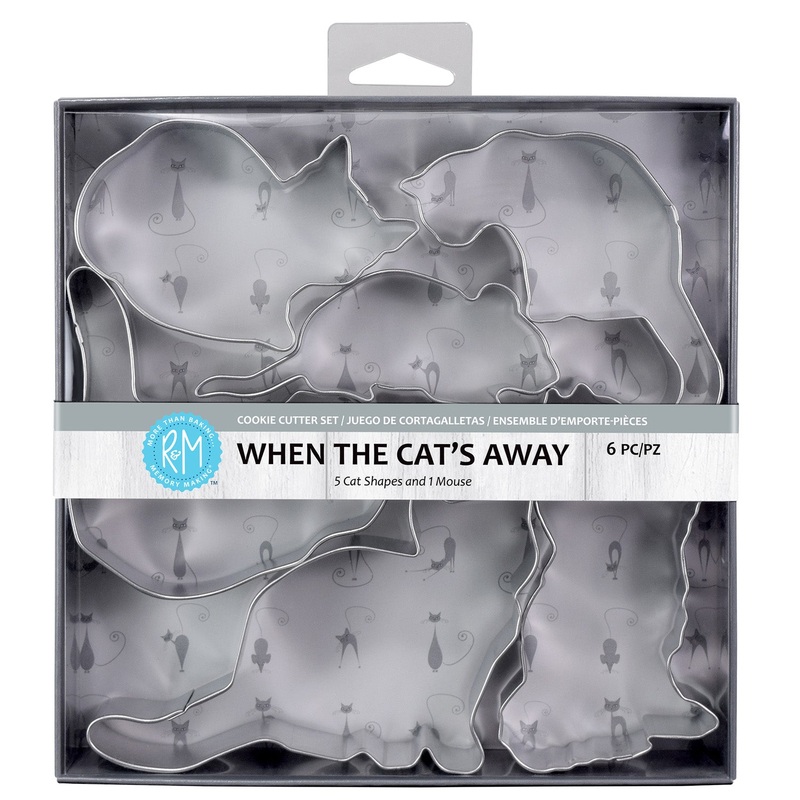 R&M International When The Cat’s Away 5 Piece Cookie Cutter Set