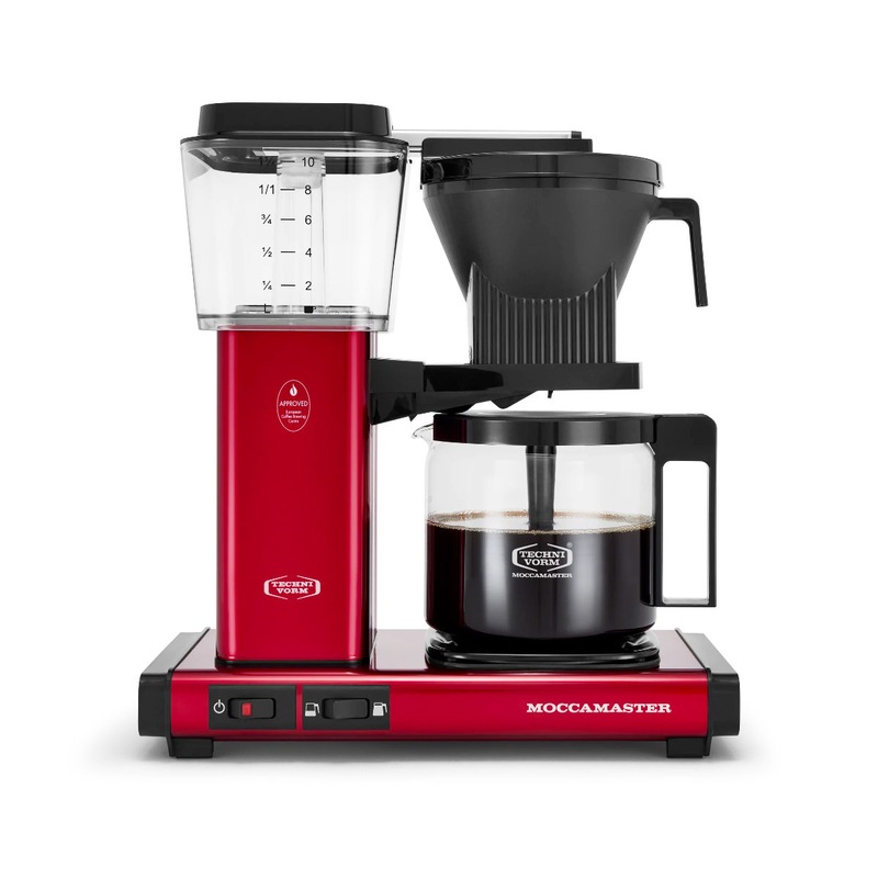 Technivorm Moccamaster KBGV Select Glass Carafe Brewer 53944 (Candy Apple Red)
