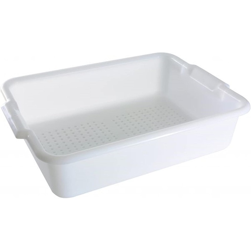 20-1/2″ x 15-1/2″ x 5″ Utility Kitchen Perforated Bus Box/Tub/Bin with Handles – Heavy Duty Plastic Restaurant Tub/Dish Washing Box Wash Basin Tub for Kitchen Restaurants