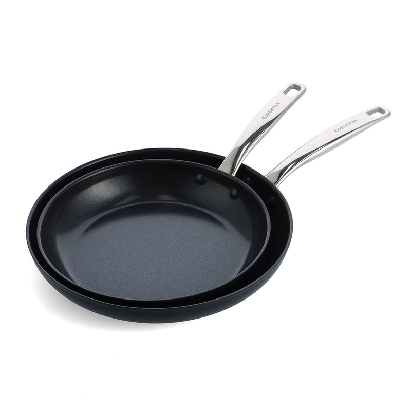 Chatham Black Ceramic Nonstick 10″ and 12″ Frypan Set
