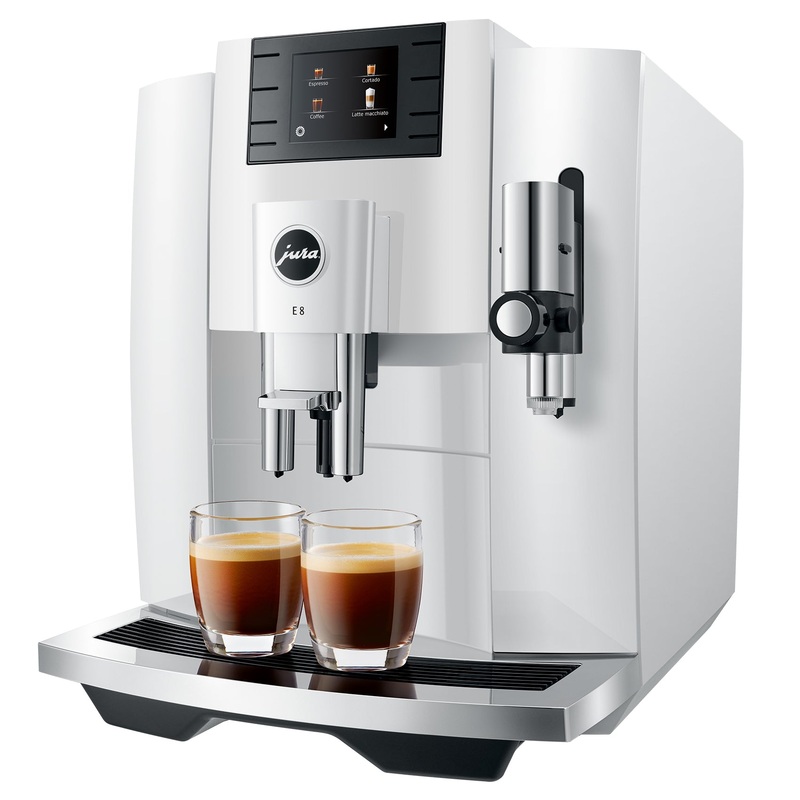 JURA E8 Espresso Machine – Piano White (NAA)