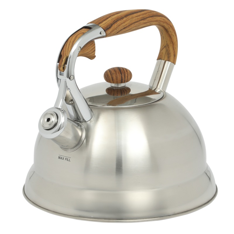 Mr. Coffee Woodmont 2-Quart Stainless Steel Tea Kettle w/ Wood Handle