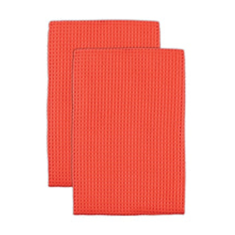 MU Kitchen Coral Waffle Weave Towels – Set of 2