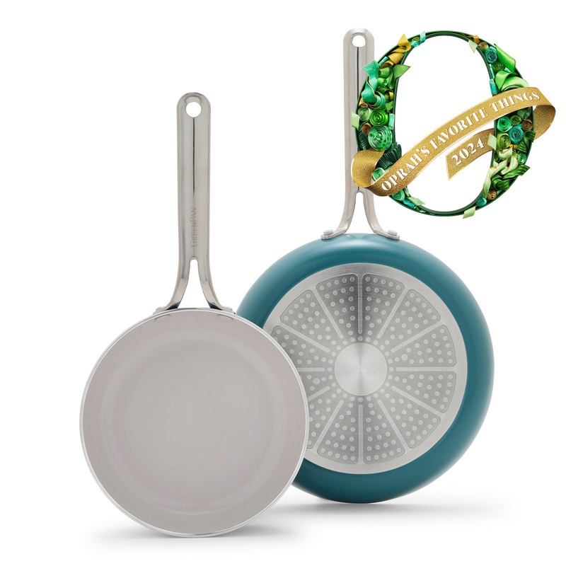 Nova Ceramic Nonstick 8″ and 10″ Frypan Set | Deep Teal