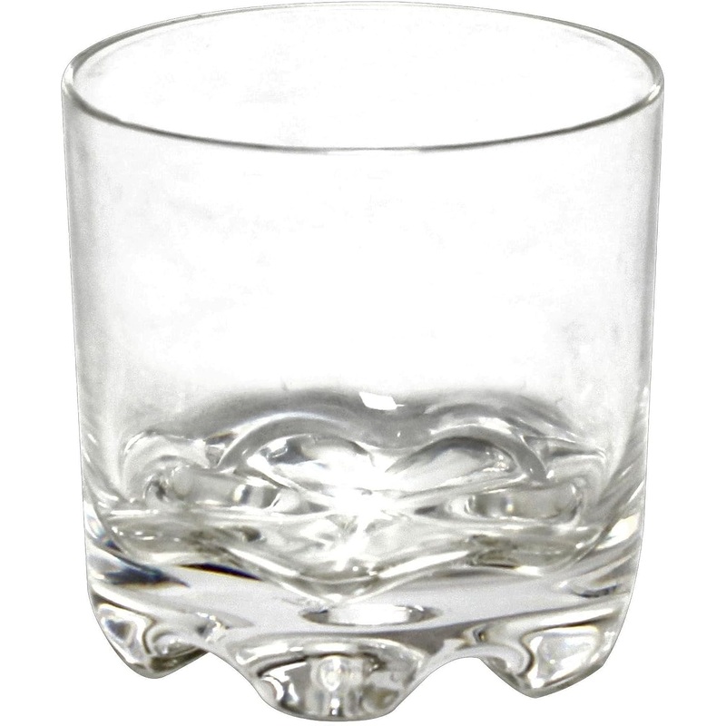 Rock Glass Polycarbonate with Footed Heavy Base Clear Color Comes in each – Liquor and Cocktail Plastic Drinking Glass for Bar Old Fashioned Whiskey Glass Rocks Glass