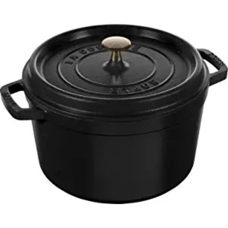 Staub Cast Iron Tall Cocotte 5 Qt. – Black