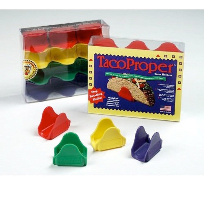 Taco Proper Taco Holders, Set Of 4, Red