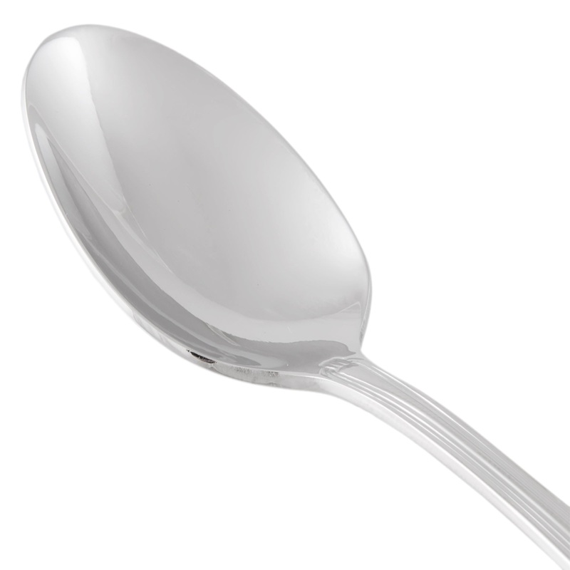 World Tableware 774 008 Geneva 5 3/8″ 18/8 Stainless Steel Extra Heavy Weight European Teaspoon – 12/Pack