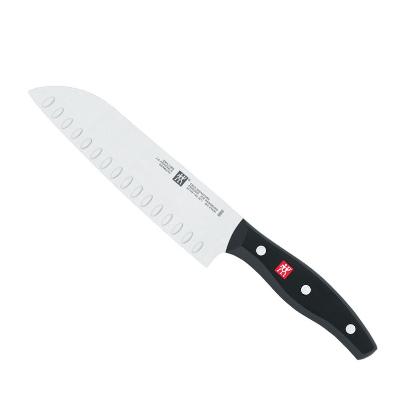 Zwilling J.A. Henckels Twin Signature 7″ Hollow Edge Santoku Knife