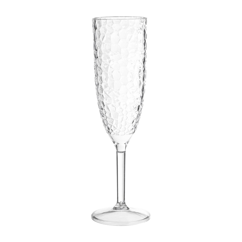 8 oz. Crystal Disposable Plastic Champagne Flutes