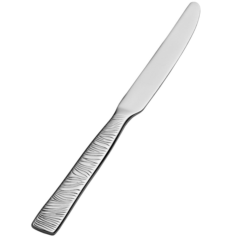 Bon Chef S2917 Safari 6 15/16″ 13/0 Stainless Steel European Size Solid Handle Butter Knife – 12/Pack