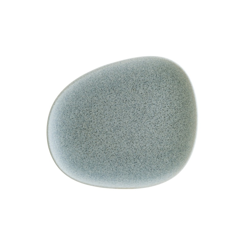 Luca Ocean Matte 13″ x 10.75″ Organic Blue Porcelain Plate