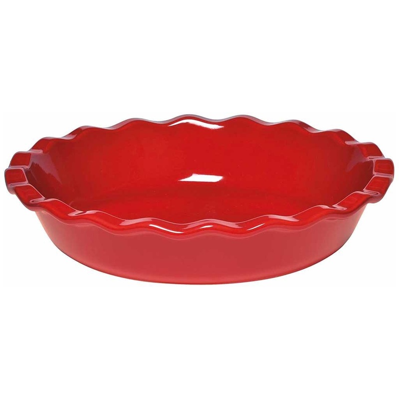 SALE! 9″ Pie Dish Burgundy Red
