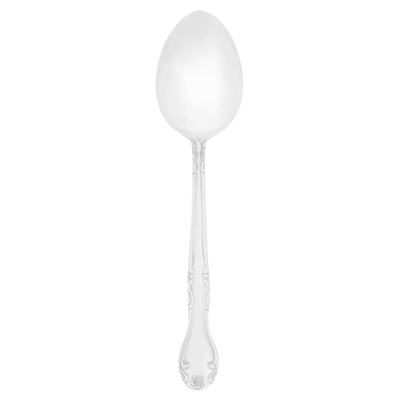 Walco 1103 Barclay 8 1/4″ 18/0 Stainless Steel Medium Weight Serving Spoon – 12/Pack