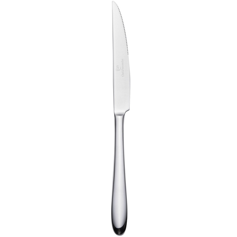 Chef & Sommelier T0426 Lazzo 9 1/2″ 18/10 Stainless Steel Extra Heavy Weight Steak Knife by Arc Cardinal – 12/Pack