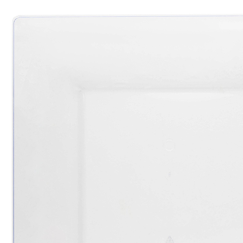 Clear Square Plastic Appetizer/Salad Plates (8″)