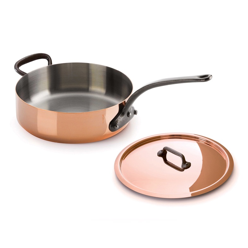 Mauviel M’150 Ci Saute Pan With Lid, 12 Inch
