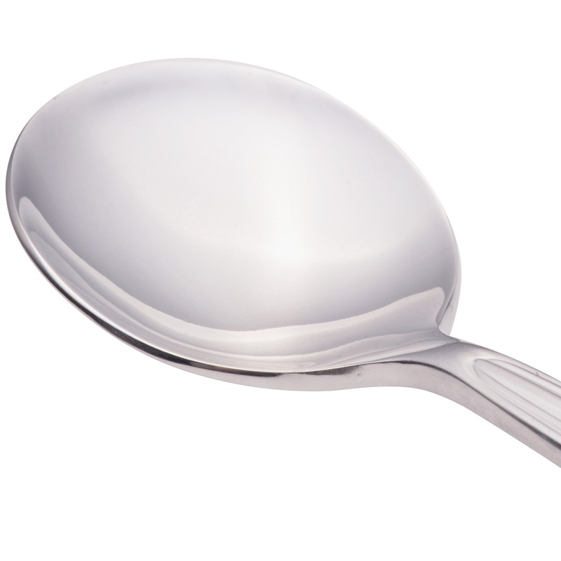 Walco 4012 Maremma 6 7/8″ 18/0 Stainless Steel Heavy Weight Bouillon Spoon – 12/Pack