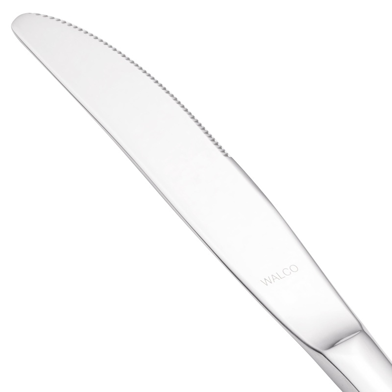 Walco 7045 Meteor 9 1/8″ 18/0 Stainless Steel Heavy Weight Dinner Knife – 12/Pack