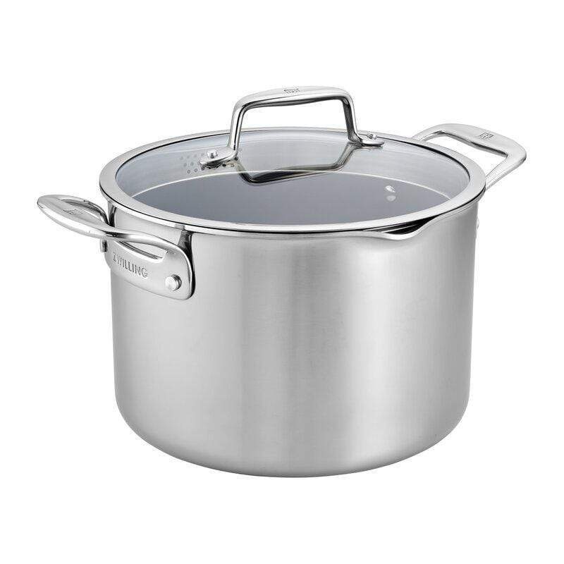 Zwilling Clad CFX 8 qt Stainless Steel Ceramic Non-Stick Stock Pot