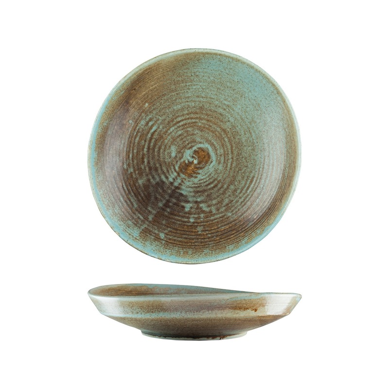 Coral dia.11.5″ h:2.5″ 55 oz. Round Decorated Porcelain Bowl
