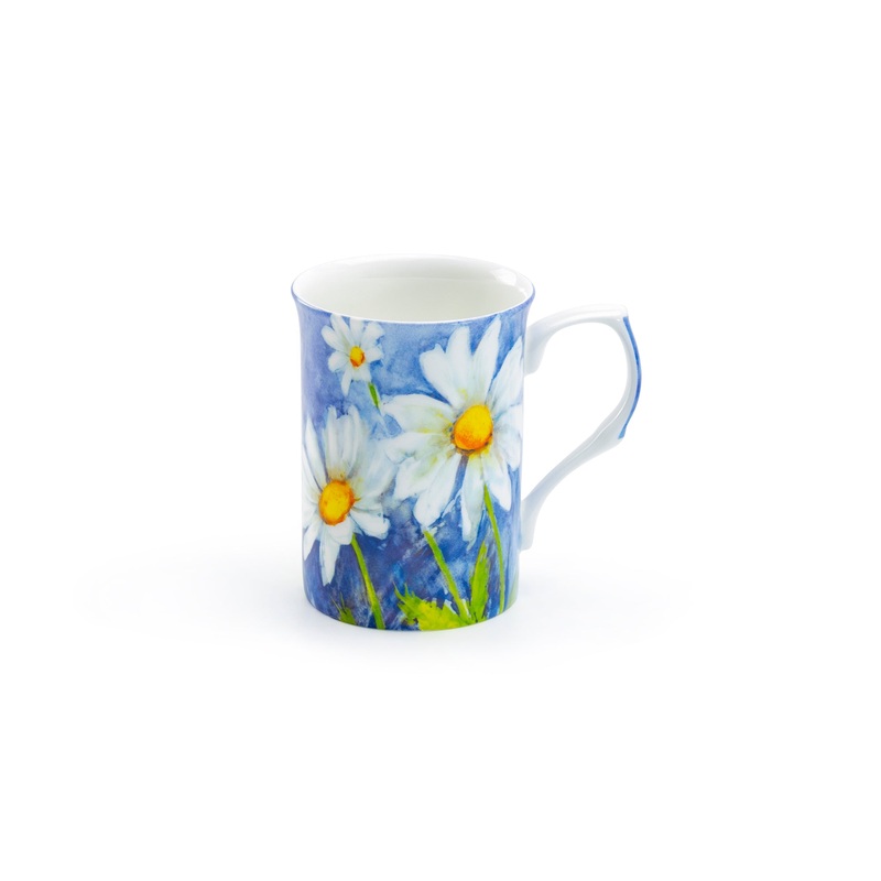 Daisy Blue Bone China Mug