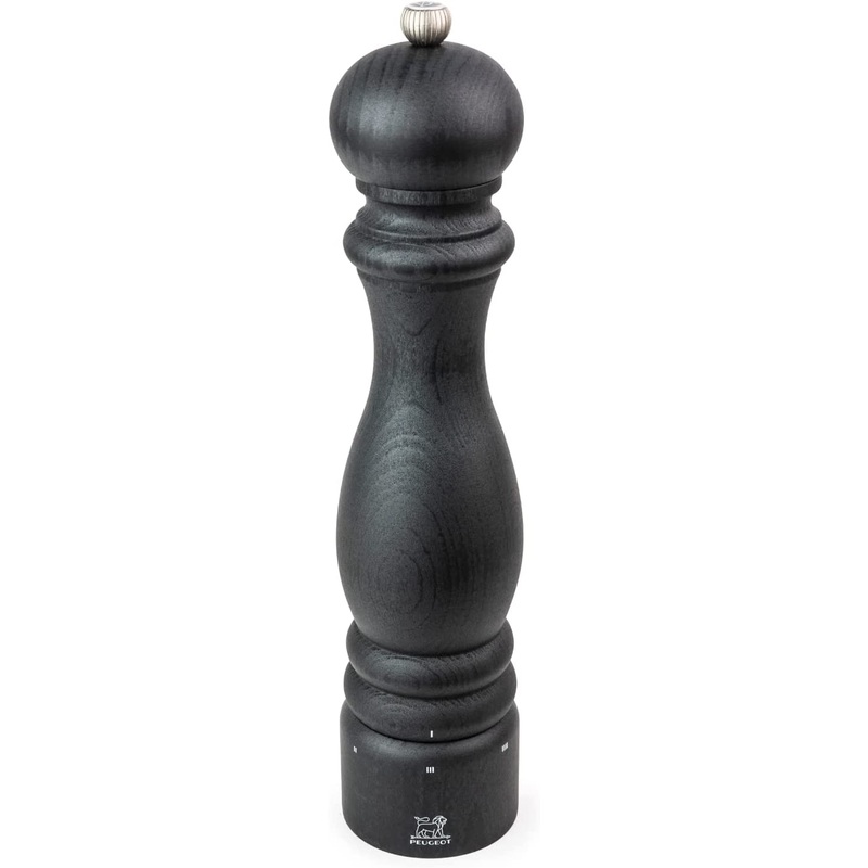 Peugeot Paris uSelect Manual Salt Mill – Adjustable Grinder – Beechwood, Graphite Finish -30cm/12″