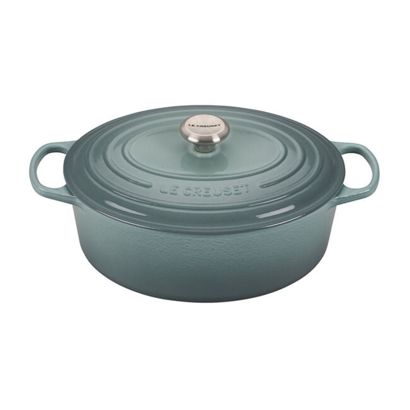 Le Creuset – 6.75 Qt. Signature Oval Oven – Sea Salt
