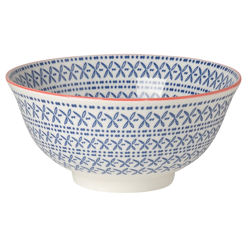 Now Designs 6″ Stamped Bowl – Blue Cross