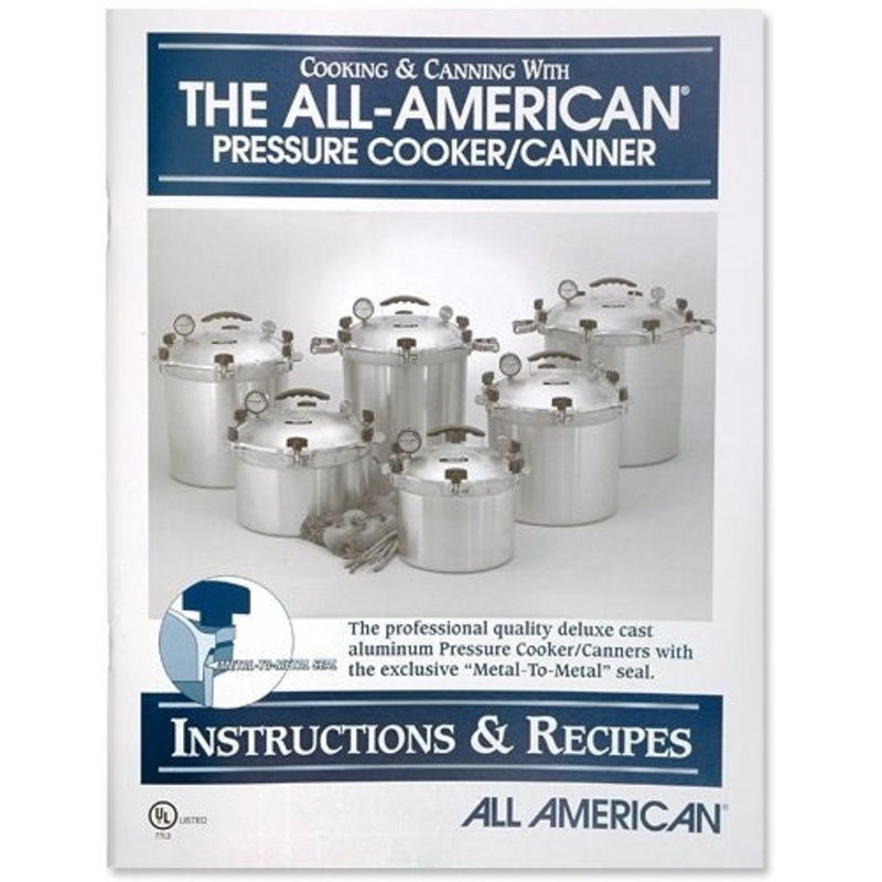 Pressure Cooking and Canning Instruction Manual & Recipe Booklet by All-American
