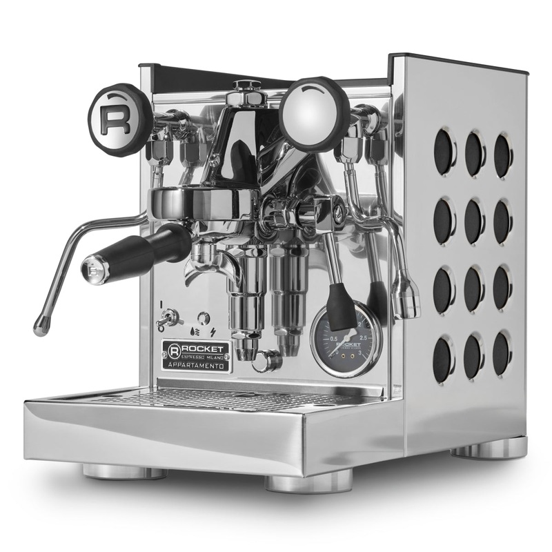 Rocket Espresso Appartamento TCA Espresso Machine Stainless Steel and Black – Open Box