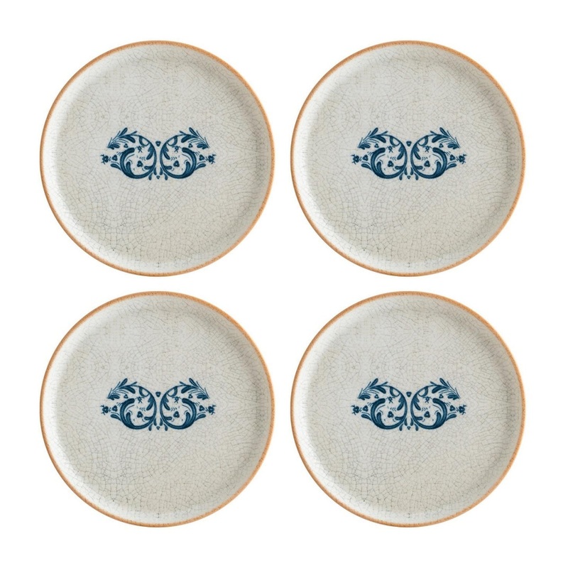 Viento dia.6.25″ Round Decorated Porcelain Plate (Set of 4)