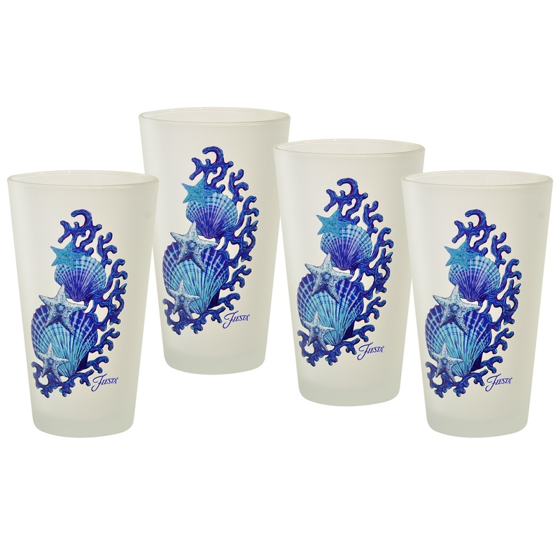 16 oz. Fiesta Coastal Frosted Cooler  Set of 4