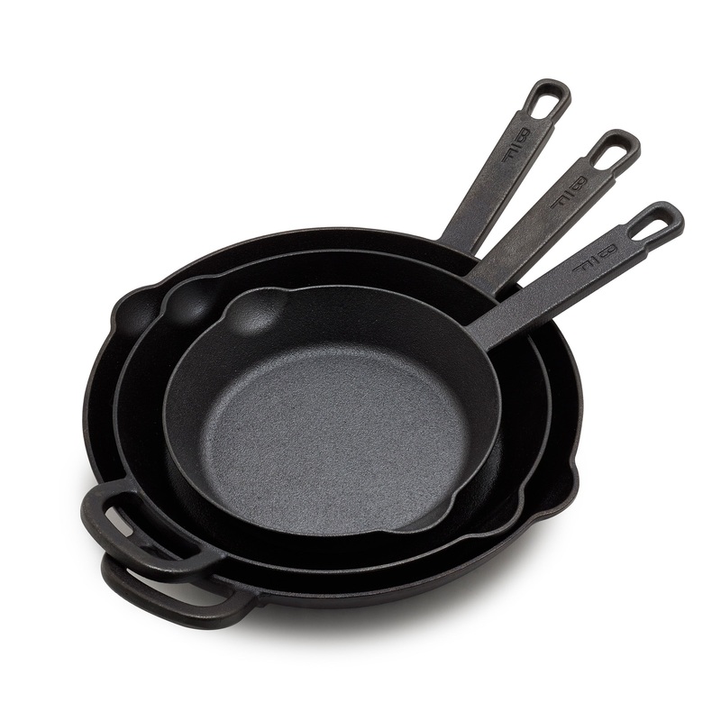 Bobby Flay by GreenPan 8″, 10″ and 12″ Cast Iron Frypan Set