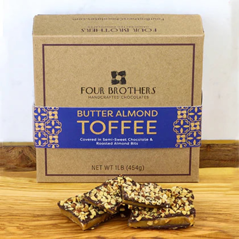 Four Brothers 1 lb. Butter Almond Toffee Box