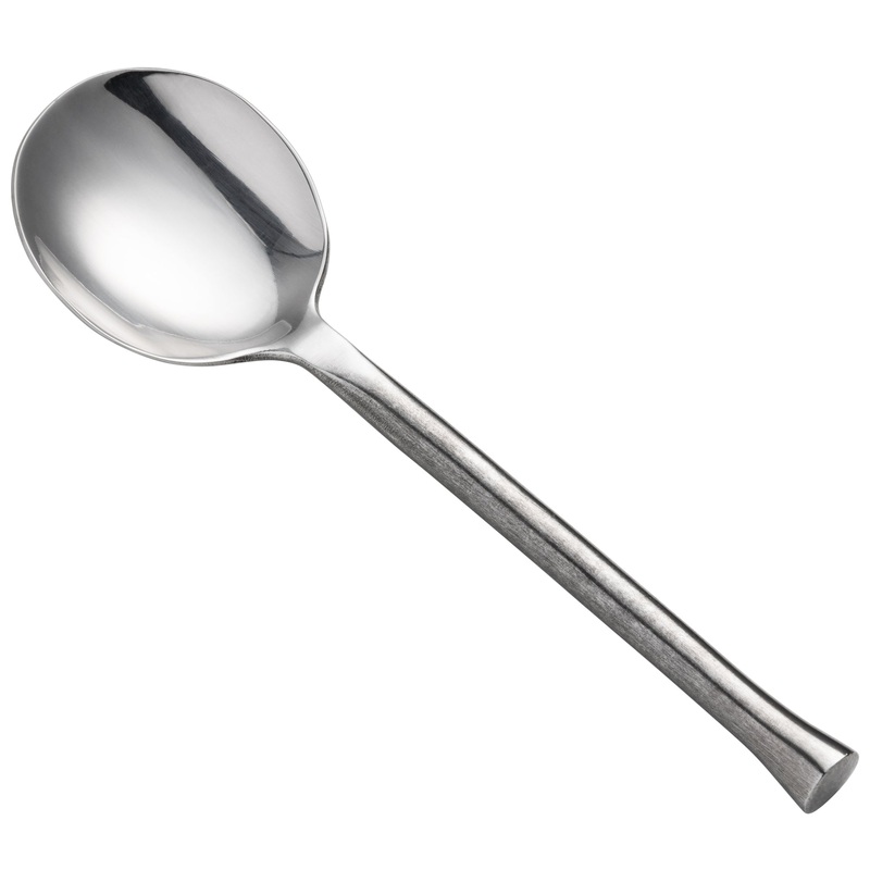 Oneida B582SBLF Wyatt 6 3/16″ 18/0 Stainless Steel Heavy Weight Bouillon Spoon – 12/Pack