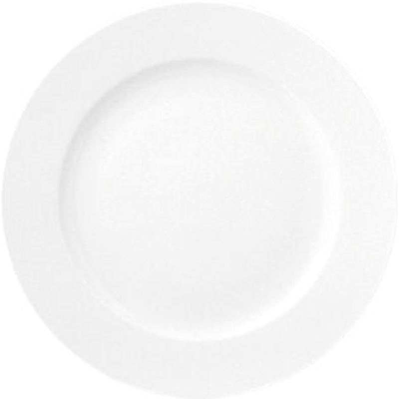 Porcelain Delta dia.12.5″ Round White Porcelain Plate