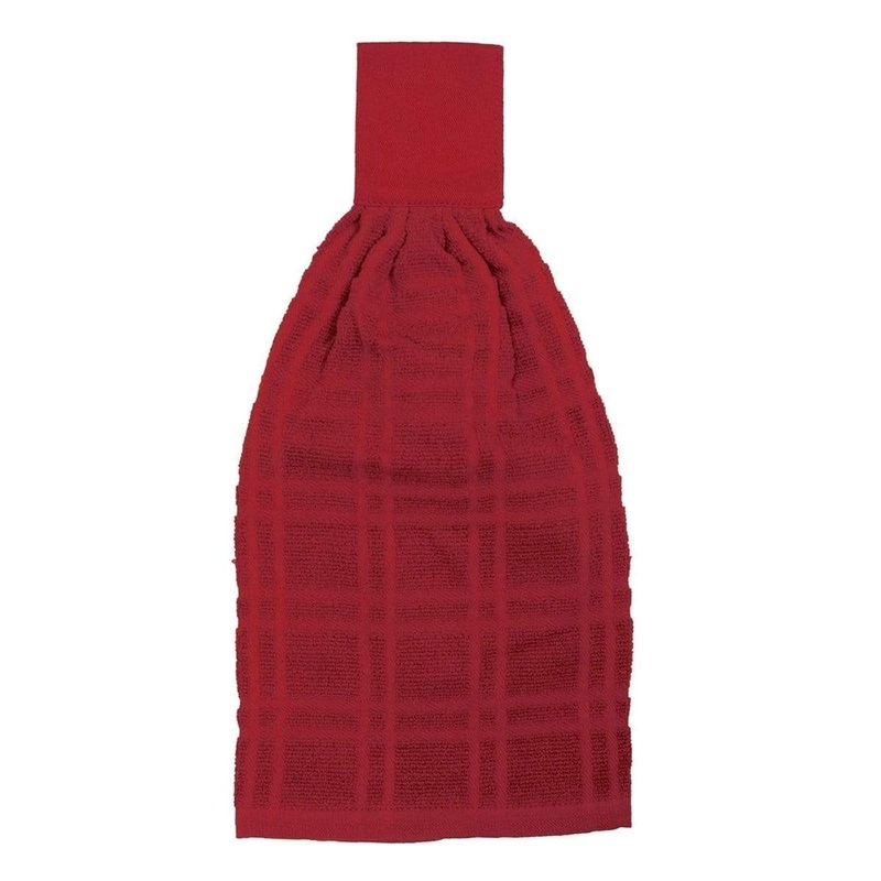 Ritz Kitchen Basics Solid Tie Towel – Paprika