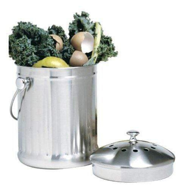 RSVP Endurance Stainless Steel Compost Pail