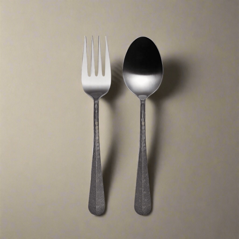Sable Black Set of 2 Serving Fork and Spoon