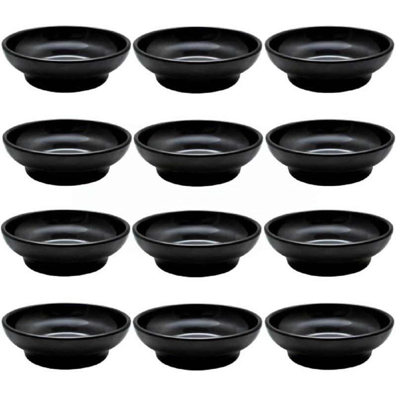 Set of 12 Salsa Dish Melamine – Perfect for Salsa Guacamole Cheese Condiments Dipping Sauces Mexican Fiesta Serving Side Dish For Chip Dip Guac Pinch Condiments