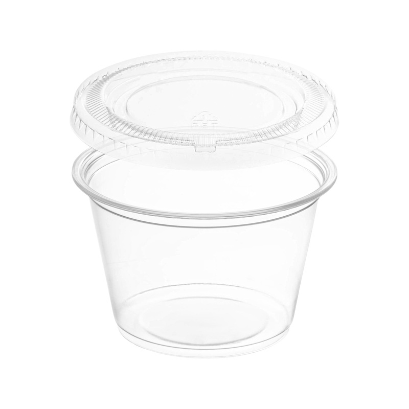 5.5oz Clear Plastic Portion/Souffle Cups with Lids