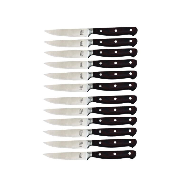 BergHOFF Pakka Wood 12pc Stainless Steel Steak Knife Set 4.75″