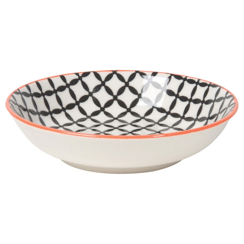 Now Designs Stamped Dipping Bowl – Black Lattice
