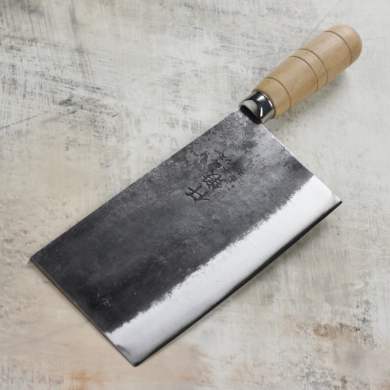Sentan Hand-Forged Carbon Steel 8″ Chinese Cleaver, Kurouchi