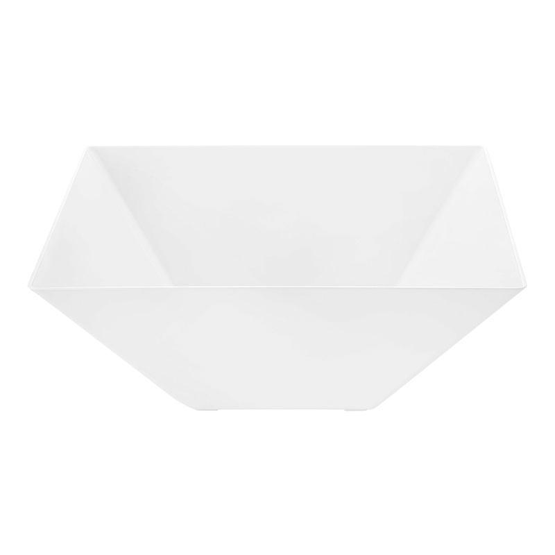 White Square Plastic Serving Bowls (3 qt.)