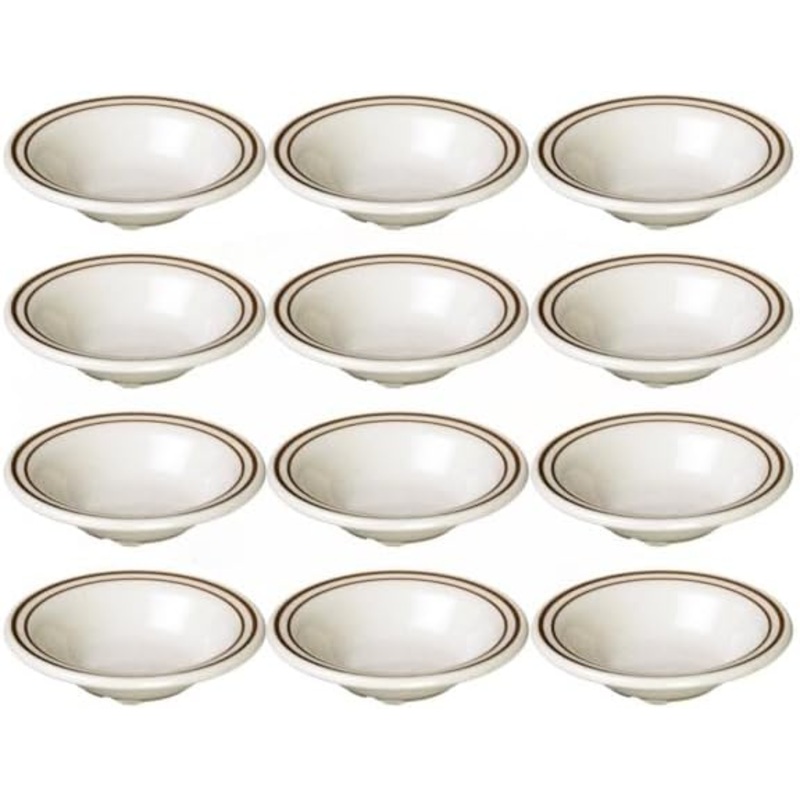 4 oz Arcadia Fruit Bowls Melamine Set of 12- Dishwasher Safe Break-Resistant Dinnerware Small Bowls for Side Dishes Dessert Soup Ice Cream Oatmeal Fruit Home Restaurants