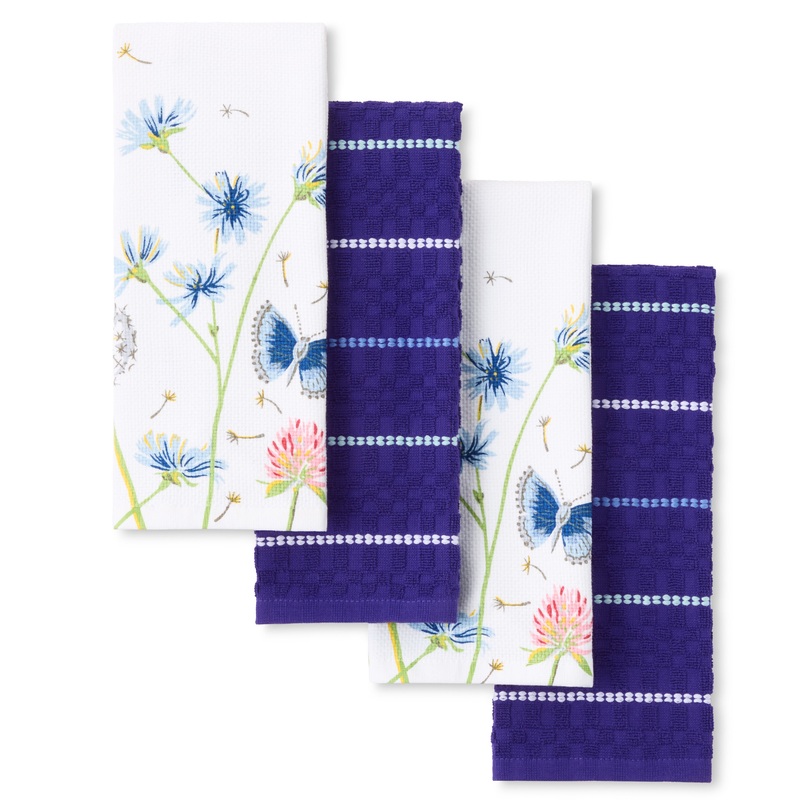 Breezy Floral Kitchen Towel 4-Pack Set